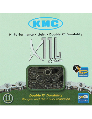 KMC chain X11EL 11 speeds 118L silver KMC chain X11EL 11 speeds 118L silver