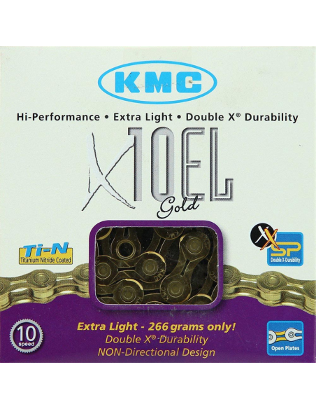KMC chain X10EL 10 speeds 114L gold