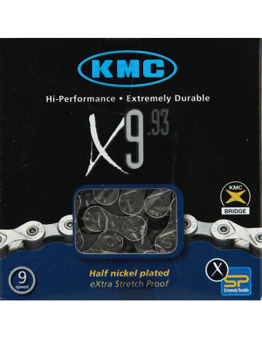 KMC chain X9 9 speeds 114L silver/gray