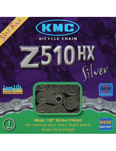 KMC chain Z1eHX Wide 1 speed 112L silver KMC chain Z1eHX Wide 1 speed 112L silver