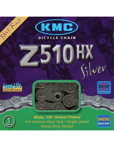KMC chain Z1eHX Wide 1 speed 112L silver