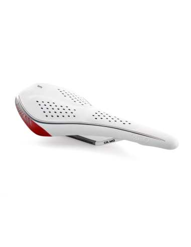 VELO Bicycle Saddle Miles Rails Cr-Mo Female White