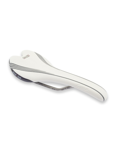 VELO Bicycle Saddle Miles Vex Crn/Ti Rails Alloy Unisex White