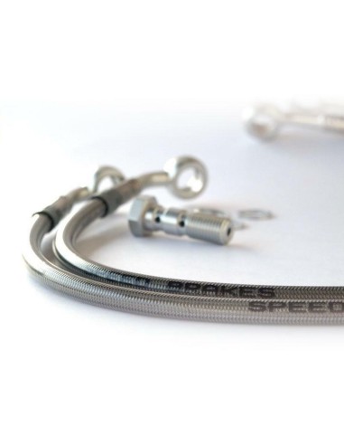 SPEEDBRAKES Aviation Brake Hose Stainless Steel/Gold Banjo