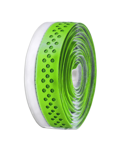 Velo Bicycle Handlebar Tape Road Microfiber Drilled 2-Tone Green/White