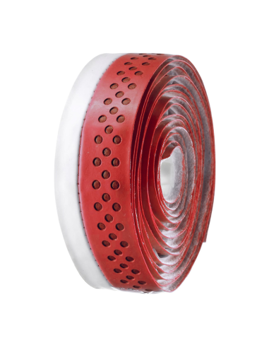 Velo Bicycle Handlebar Tape Road Microfiber Drilled 2-Tone Red/White