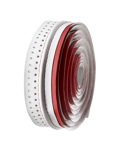 Velo Bicycle Handlebar Tape Road  Microfiber Drilled 2-Tone Red/White