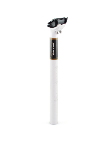 UNO TS 717 Bicycle Seatpost - 350mm Ø30.9 White/Black