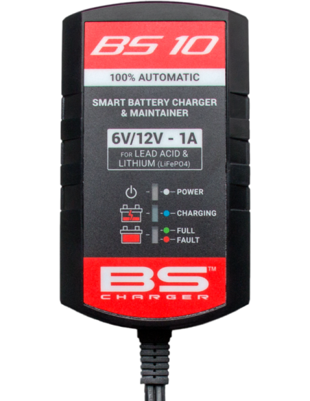 BS BATTERY BS10 Smart Battery Charger - 6V/12V 1A