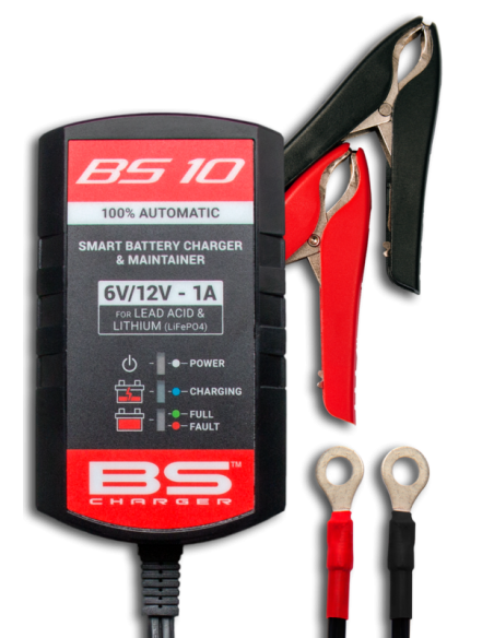 BS BATTERY BS10 Smart Battery Charger - 6V/12V 1A