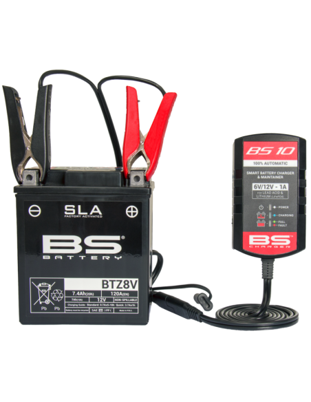 BS BATTERY BS10 Smart Battery Charger - 6V/12V 1A