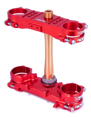 XTRIG ROCS Tech Triple Clamp Offset 22 mm - Red Honda CRF250R/450R