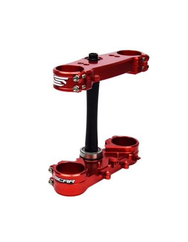 SCAR Triple Clamp Offset 22mm - Red Honda CRF450R