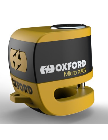 OXFORD Micro XA5 Alarm Disc Lock - Yellow & Black