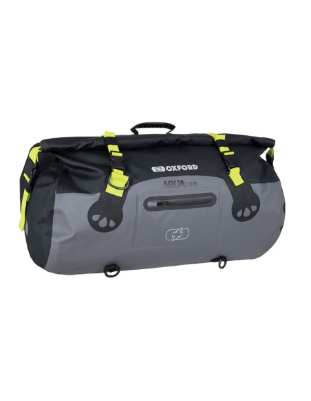 OXFORD Aqua T-50 Roll Bag Black/Grey/Neon Yellow 50L