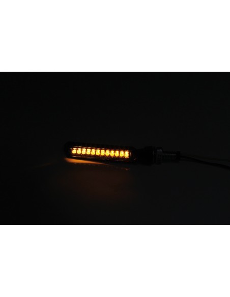 SHIN YO Flint LED Sequentiel Indicator Black/Smoke E-Approved (Pair)