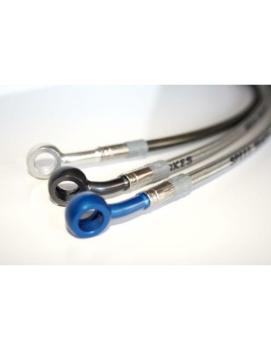 SPEEDBRAKES Aviation Brake Hose Carbon/Gold Banjo