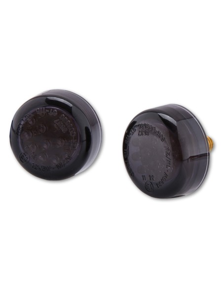 SHIN YO Micro Disc LED Indicators Black/Smoke E-Approved (Pair)