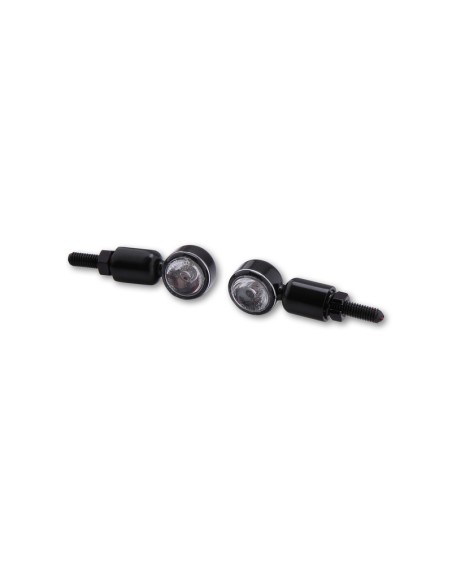 SHIN YO MC-1 LED Indicator Body Black / Lens Clear (Pair), Front