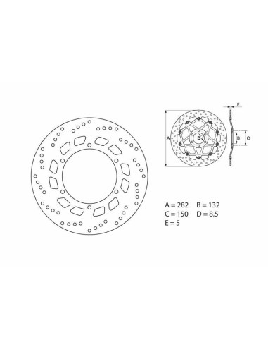 BREMBO Serie Oro Round Fixed Brake Disc