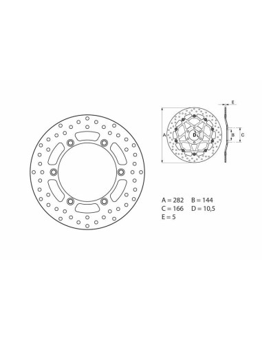 BREMBO Serie Oro Round Fixed Brake Disc