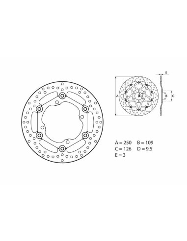 BREMBO Serie Oro Round Floating Brake Disc