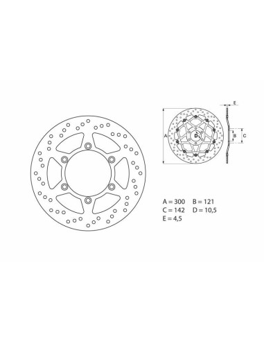 BREMBO Serie Oro Round Fixed Brake Disc