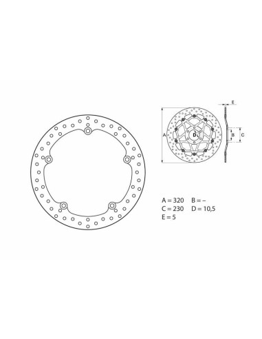 BREMBO Serie Oro Round Fixed Brake Disc