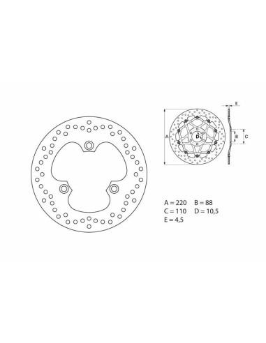 BREMBO Serie Oro Round Fixed Brake Disc