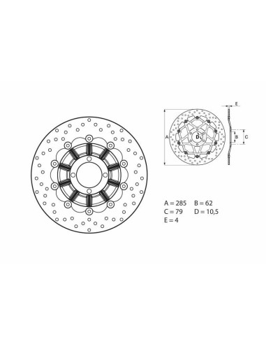 BREMBO Serie Oro Round Floating Brake Disc