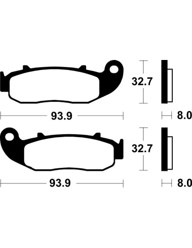 TECNIUM Street Organic Brake pads -...