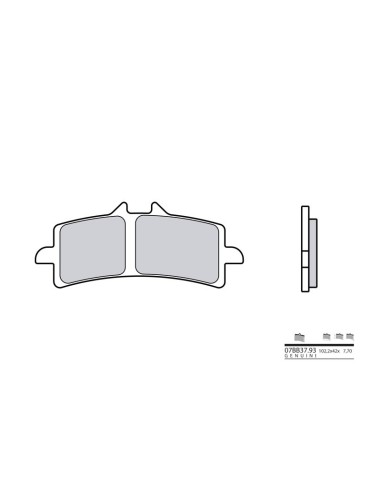 Plăcuțe de frână din metal sinterizat BREMBO Street - 07BB37LA