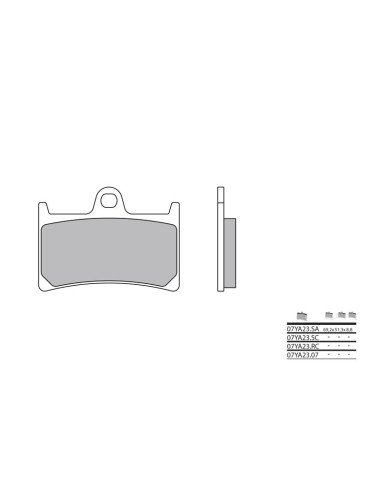 BREMBO Street Sintered Metal Brake pads - 07YA23LA