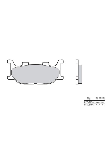 Plăcuțe de frână din metal sinterizat BREMBO Street - 07YA34LA