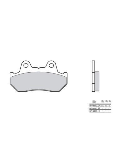 Plăcuțe de frână din metal sinterizat BREMBO Street - 07HO10LA