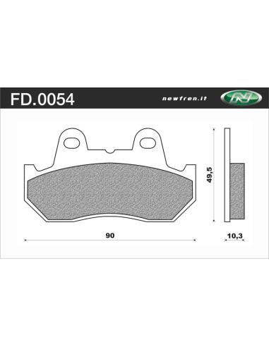 NEWFREN Scooter Organic Brake pads - .FD.0054