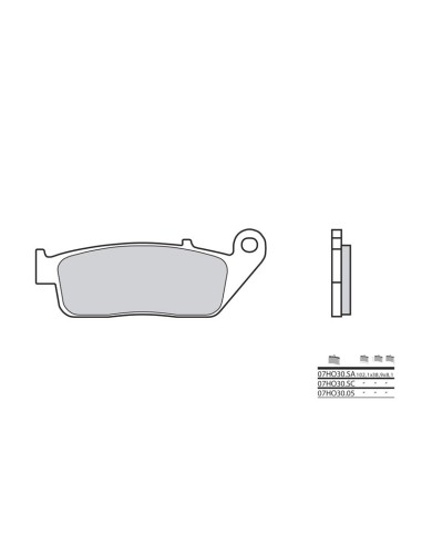 BREMBO Street Sintered Metal Brake pads - 07HO30LA