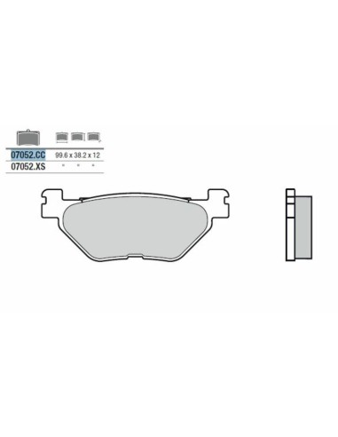 BREMBO Scooter Carbon Ceramic Brake pads - 07052CC