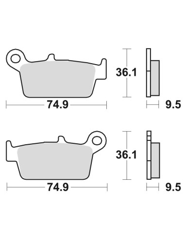 BRAKING Off-Road Sintered Metal Brake pads - 701CM46