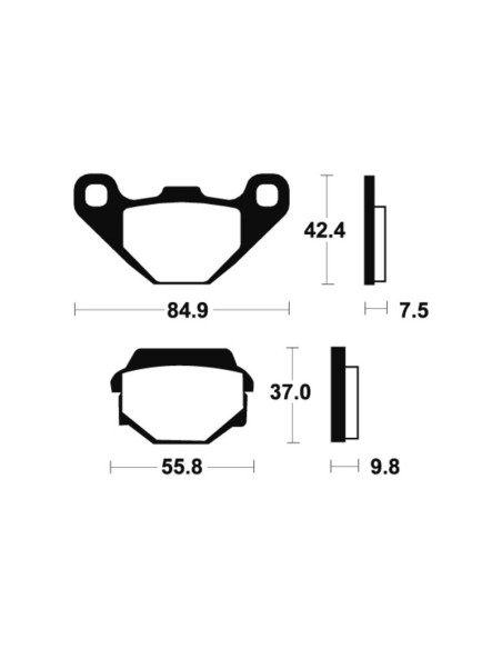 Plăcuțe de frână organice stradale TECNIUM - MA86