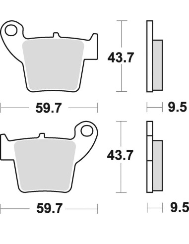 BRAKING Off-Road Sintered Metal Brake pads - 886CM46