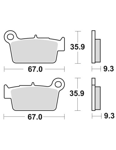 BRAKING Off-Road Semi-Metallic Brake pads - 890CM46