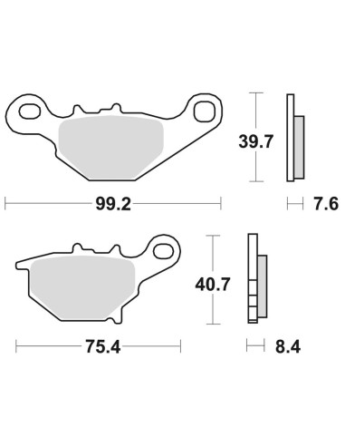 BRAKING Off-Road/ATV Sintered Metal Brake pads - 905CM44