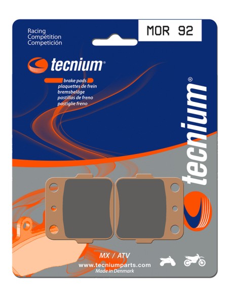 TECNIUM Racing MX/ATV Sintered Metal Brake pads - MOR92