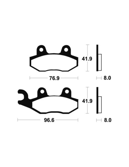 TECNIUM Scooter Organic Brake pads - ME111