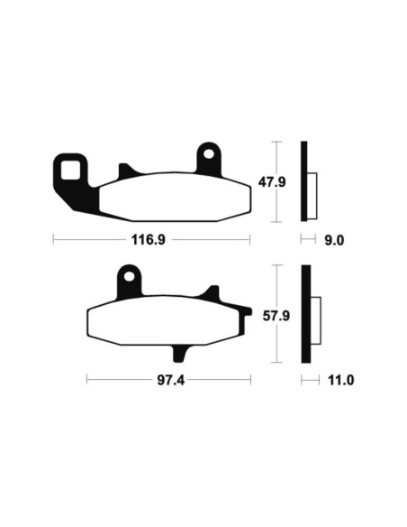 TECNIUM Street Organic Brake pads - MA126