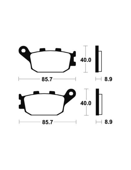 Plăcuțe de frână organice stradale TECNIUM - MA157