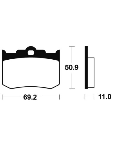 Plăcuțe de frână din carbon sinterizat TECNIUM Racing - MCR162
