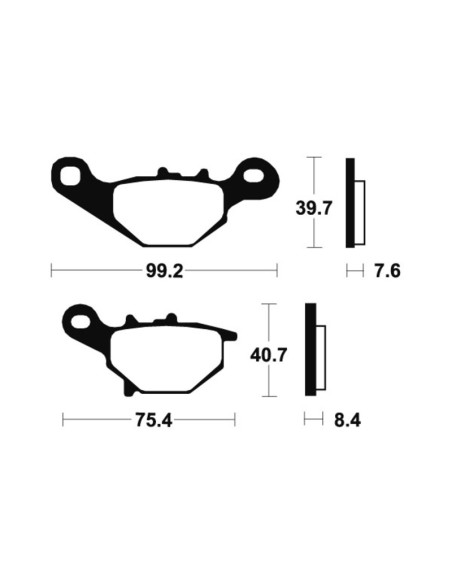 TECNIUM MX/ATV Sintered Metal Brake pads - MO202
