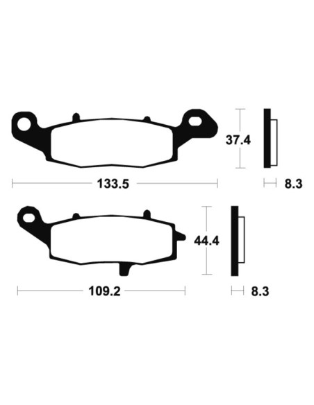 TECNIUM Street Organic Brake pads - MA205